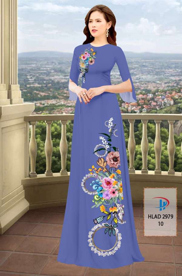 Vải Áo Dài Hoa In 3D AD HLAD2979 68